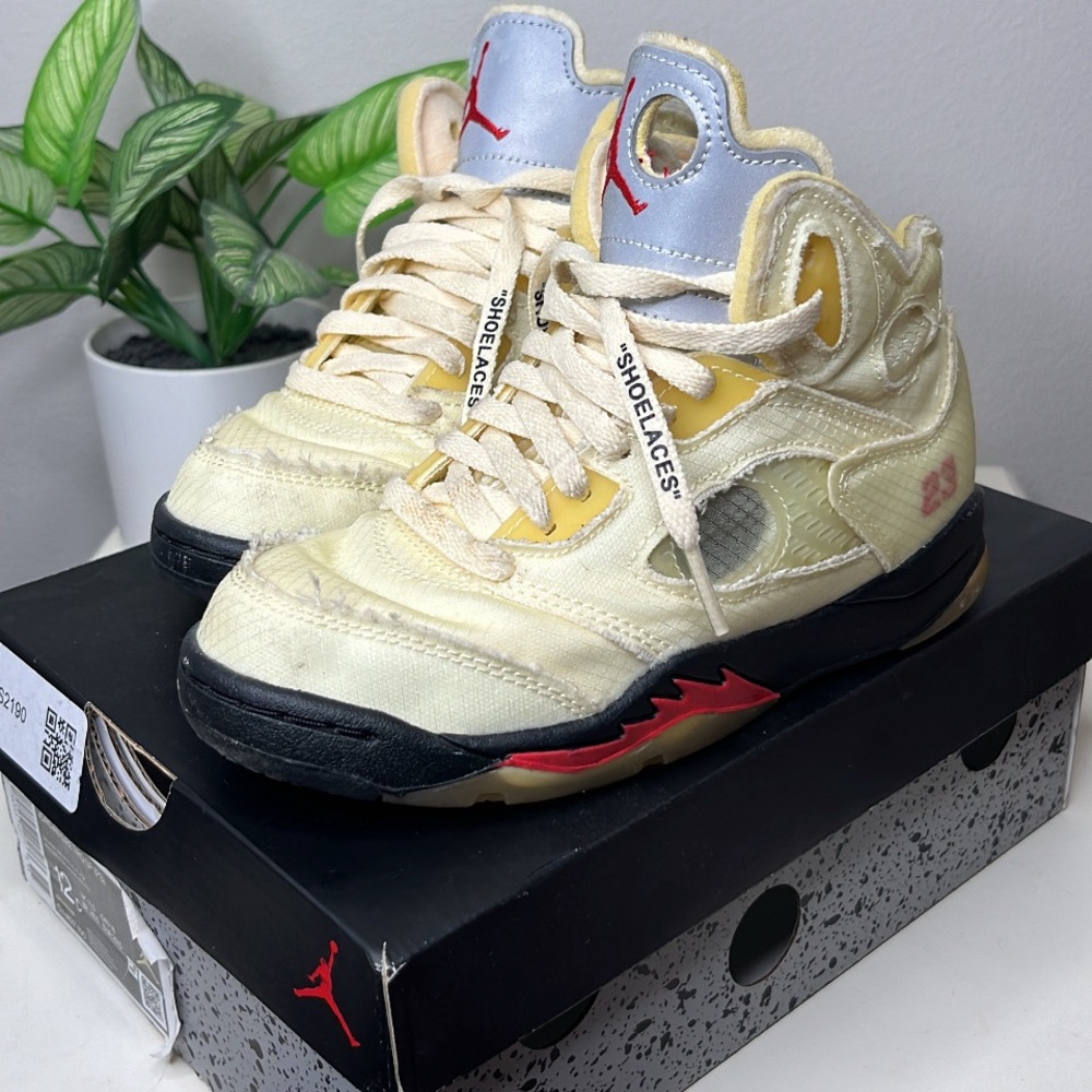 Kids Off-White x Air Jordan 5 Retro SP 'Sail'